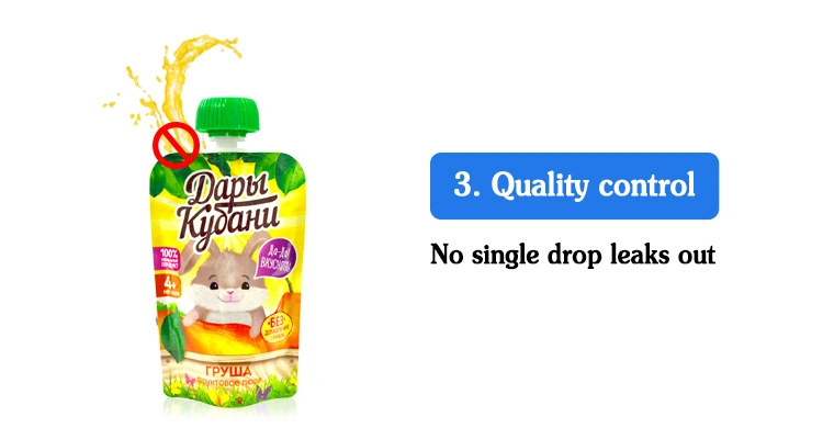 Custom Printed Doypack Packing Sauce Liquid Drink Juice Milk Yogurt Food Packaging Stand up Spout Pouch Bag with Spout Plastic Pouch