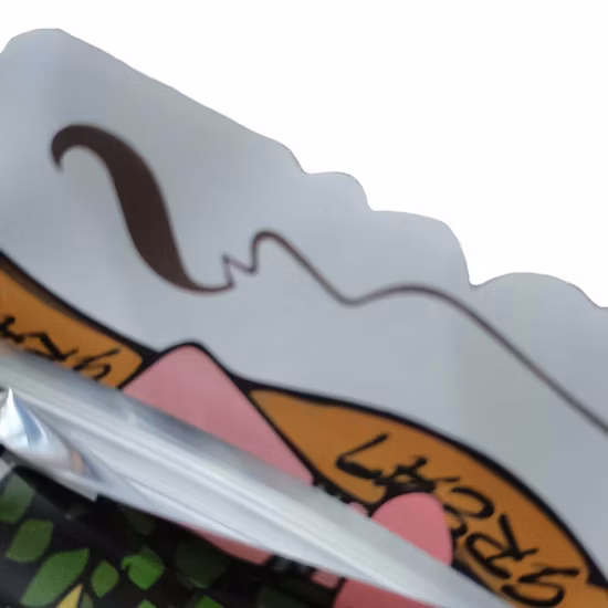 Individuell bedruckte holografische, geruchsdichte Verpackung, 3,5 g gestanzter Beutel, speziell geformte Mylar-Beutel