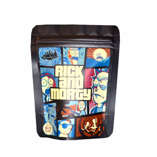 Individuell bedruckter, laminierter Kunststoffbeutel, 1 g, 3,5 g, 7 g, geruchsdichte Druckverschlussverpackung, Gummibärchen, Reißverschluss, geruchsdichte Mylar-Beutel zum Aufstellen