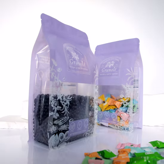 Bl Packaging Kundenspezifischer Standbeutel aus Aluminiumfolie, wiederverwendbar, mit Druckverschluss, Mylar-Beutel mit durchsichtigem Fensterbeutel