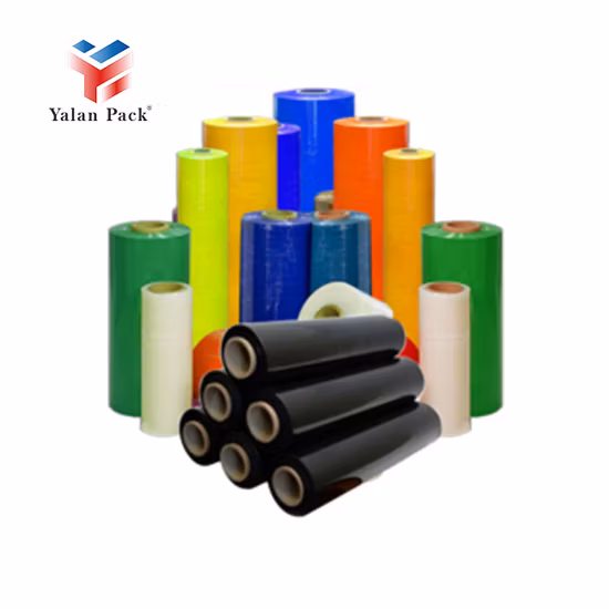 LLDPE Transparent und Schwarz 50 cm x 20 Mikron x 2 kg Palettenfolie/Stretchfolie/Stretch-Kunststofffolie