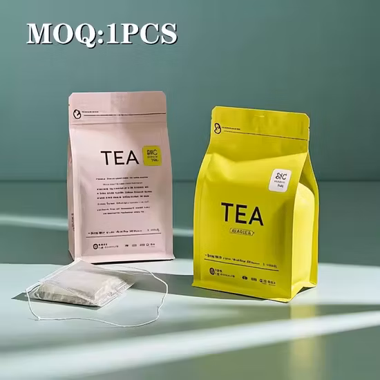 Individuell bedruckte, mattschwarze Aluminiumfolie, 250 g, 500 g, 1 kg, Kaffeeverpackungsbeutel mit flachem Boden und Ventil